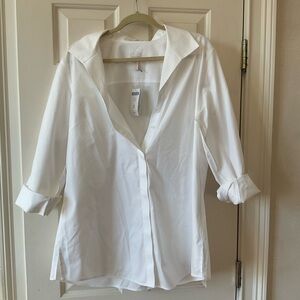 Women's White Button-Up Shirt
